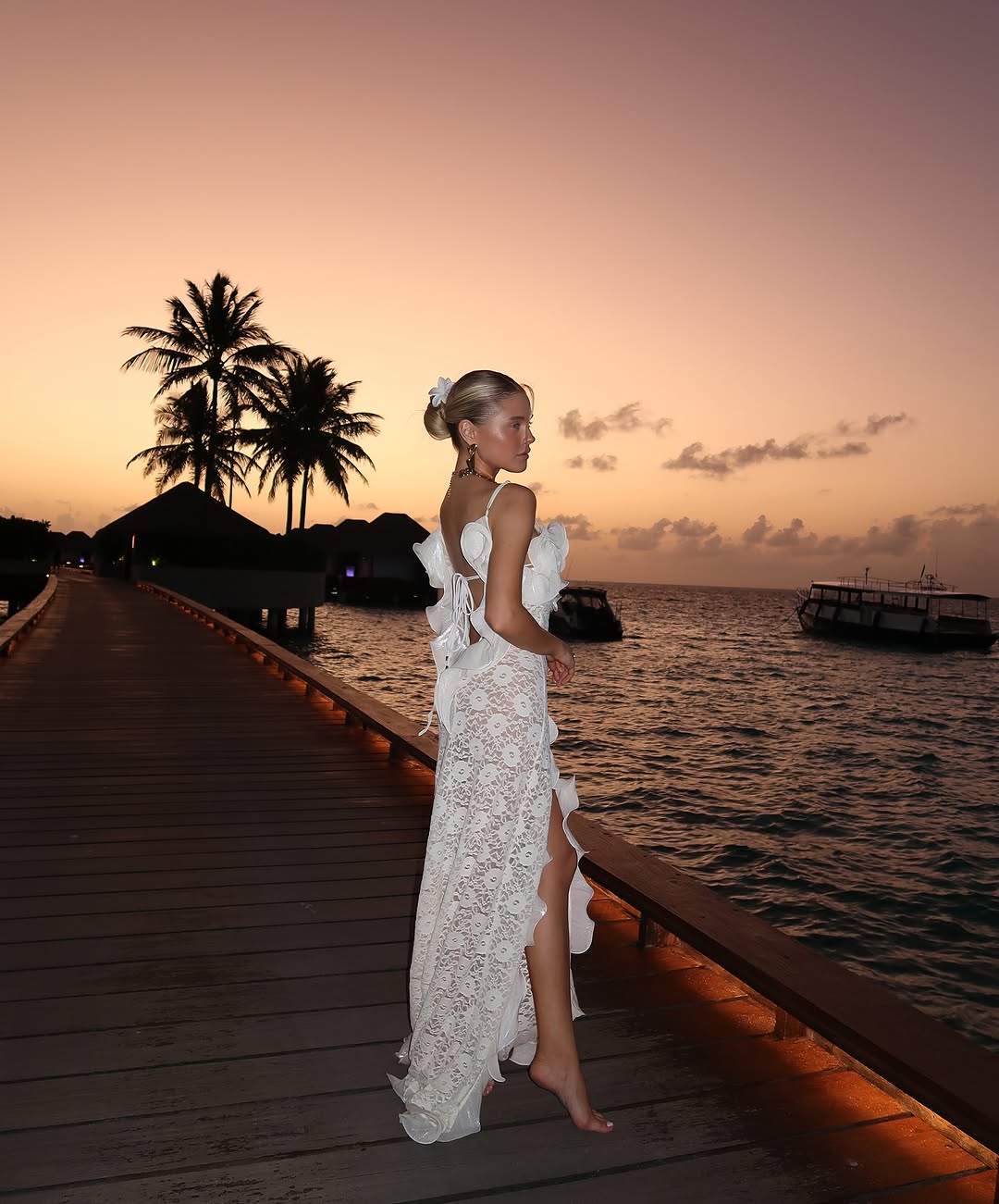 The Catherine Gown is an elegant maxi dress designed to highlight femininity with refined sophistication. Its plunging back neckline adds a subtle allure, complemented by delicate organza ruffles and adjustable straps that ensure both comfort and a tailored fit. Crafted individually, this gown celebrates your unique style while offering an exclusive, striking presence for any special occasion.