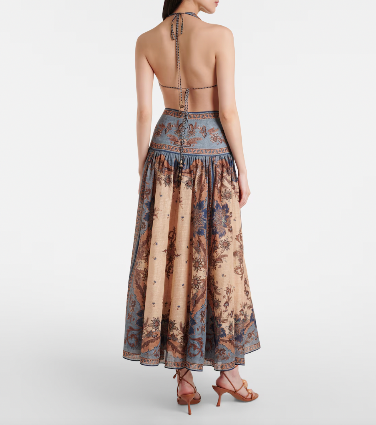 Zimmermann Ascension maxi dress crafted from printed cotton, blending refined design with breathable comfort for a sophisticated look.