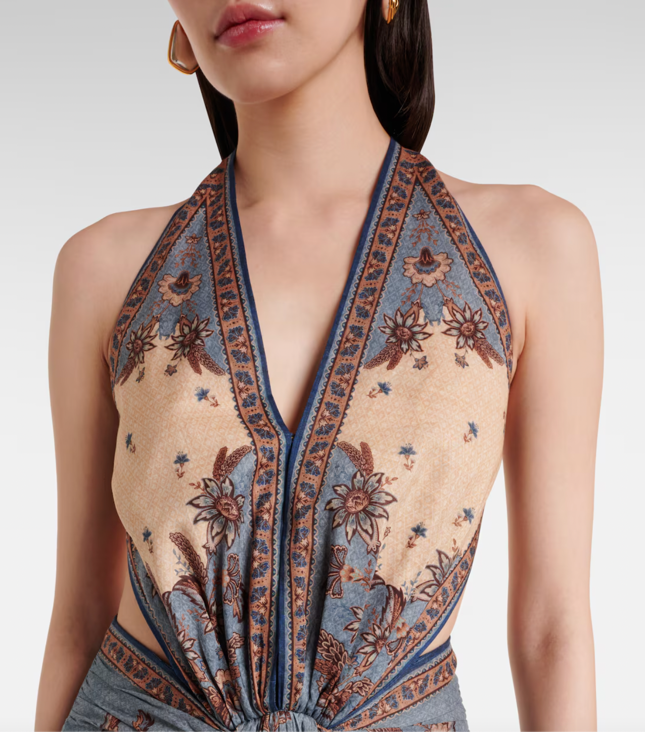 Zimmermann Ascension maxi dress crafted from printed cotton, blending refined design with breathable comfort for a sophisticated look.