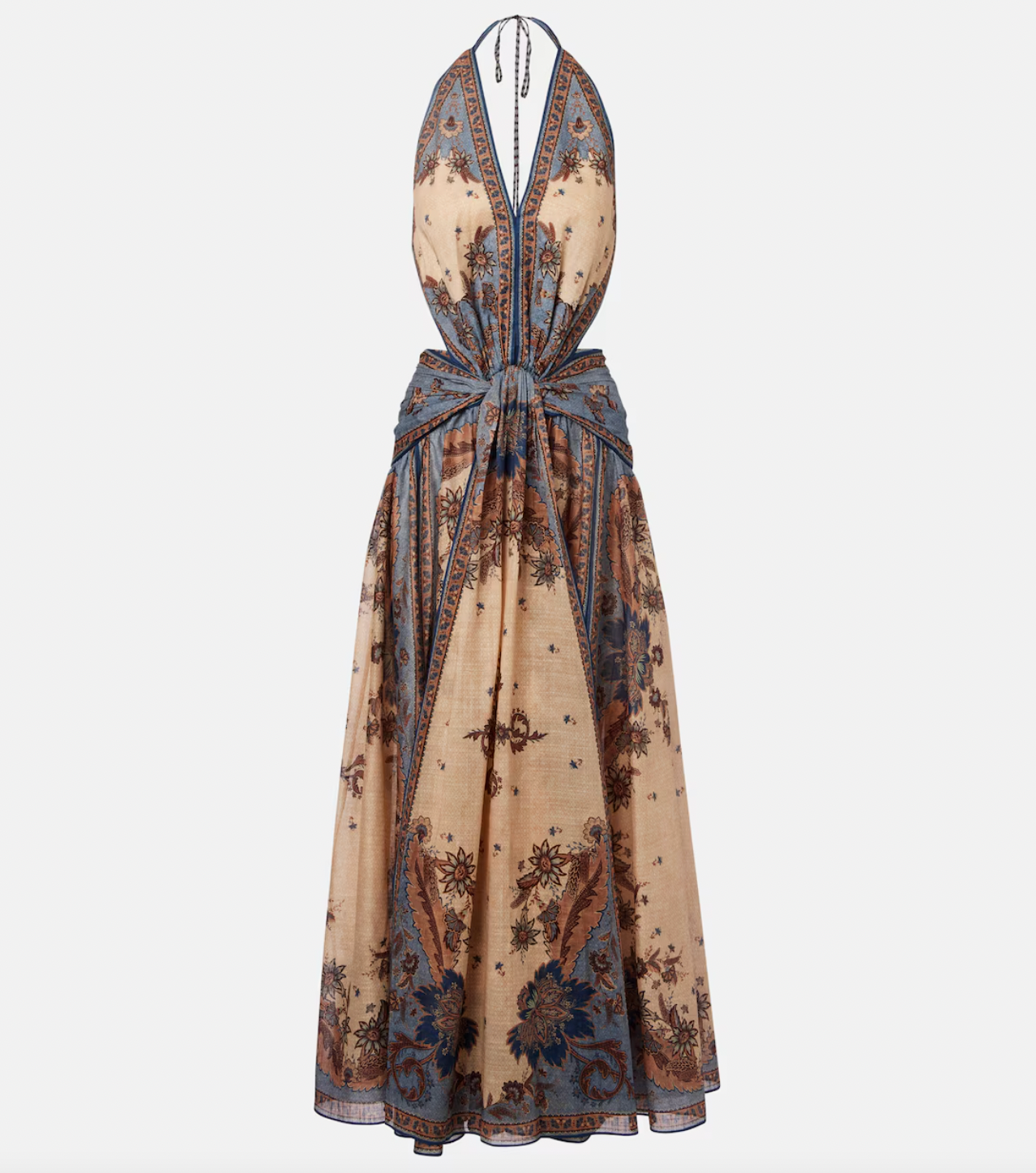 Zimmermann Ascension maxi dress crafted from printed cotton, blending refined design with breathable comfort for a sophisticated look.