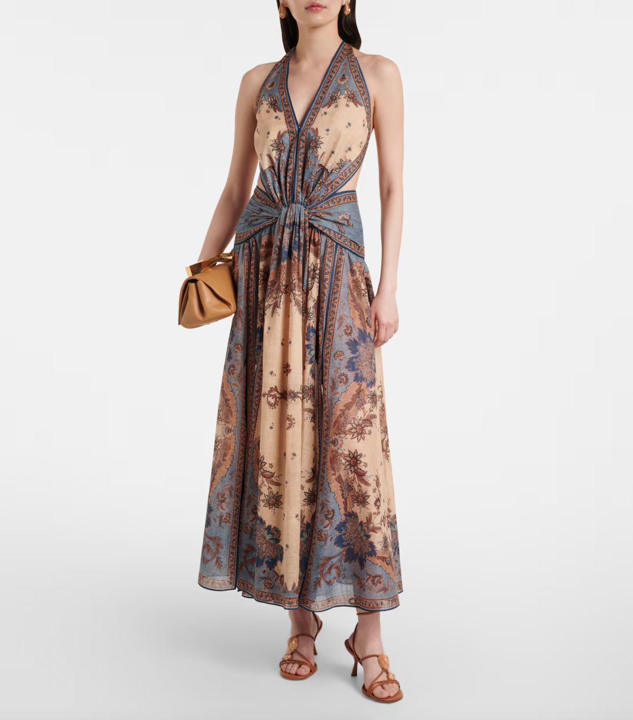 Zimmermann Ascension maxi dress crafted from printed cotton, blending refined design with breathable comfort for a sophisticated look.