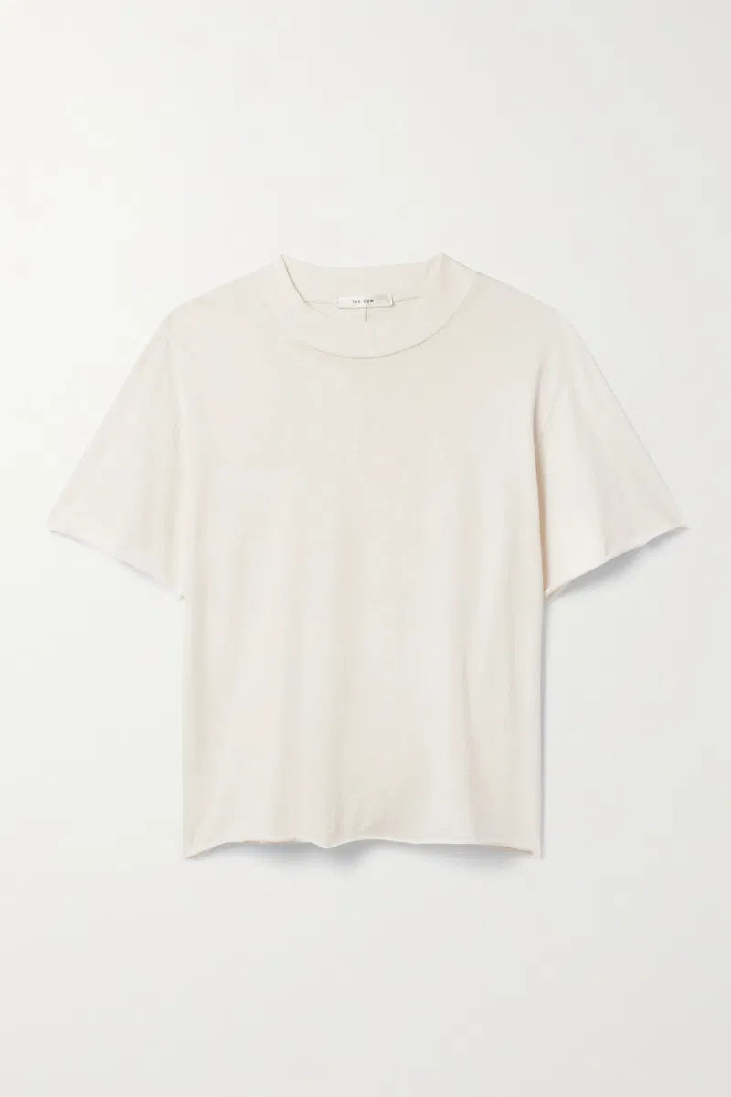 The Fedrino Organic Cotton-Jersey T-Shirt by The Row offers timeless style with exceptional comfort. Crafted from soft organic cotton-jersey, this relaxed-fit tee features dropped shoulders and a slightly wider crewneck for an elevated yet casual look. A subtle back seam adds a refined touch, enhancing its streamlined silhouette. Available in multiple colors, it’s a versatile wardrobe essential designed for enduring wear.