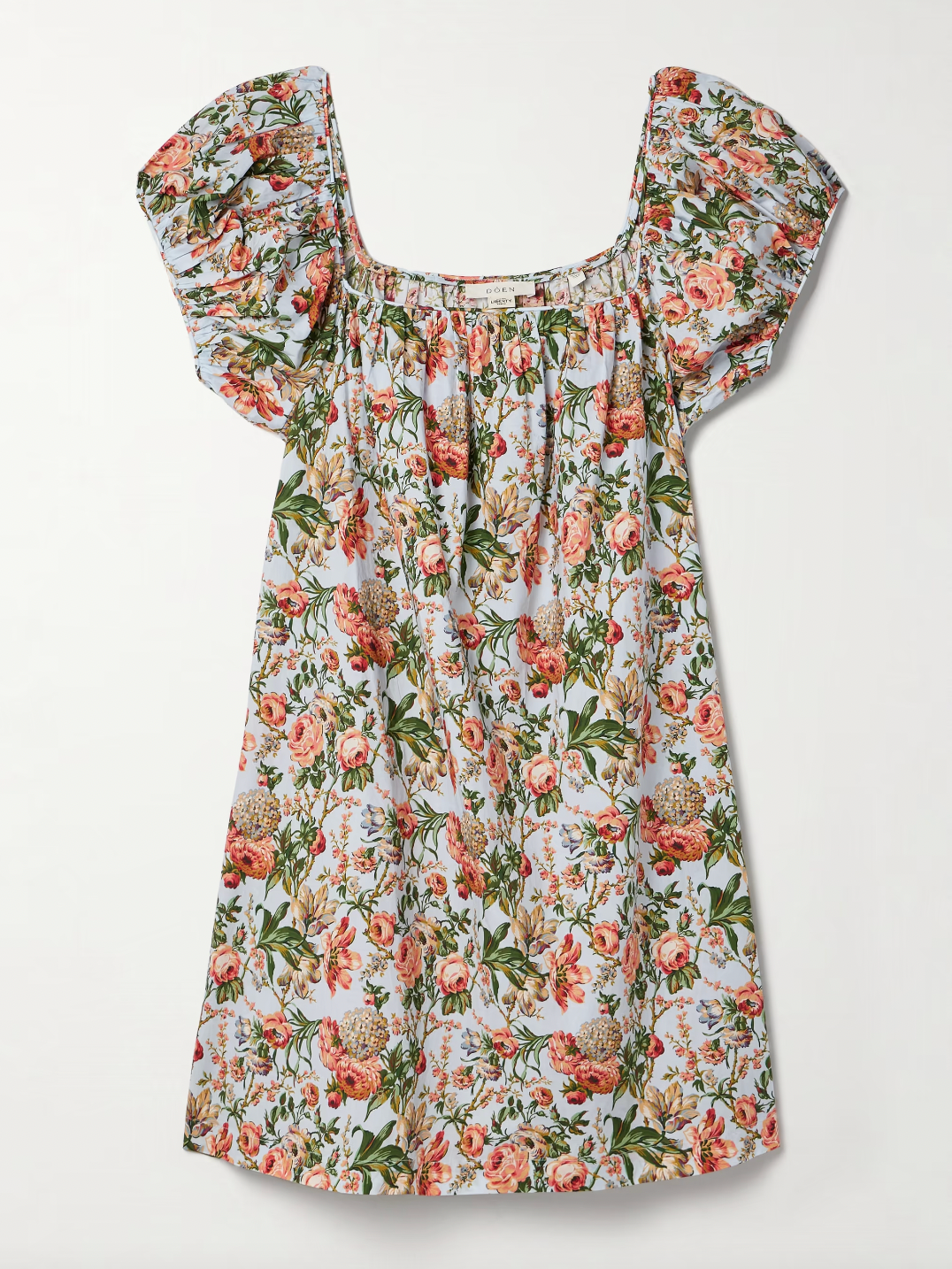 Crafted from lightweight cotton-poplin, the Julie floral-print mini dress offers breathable comfort with a refined texture ideal for warm weather. The delicate floral pattern adds a timeless, feminine touch, while the mini length provides a modern, flattering silhouette. This dress is perfect for effortless daytime elegance, combining soft fabric with expert tailoring to ensure both style and comfort throughout the day.