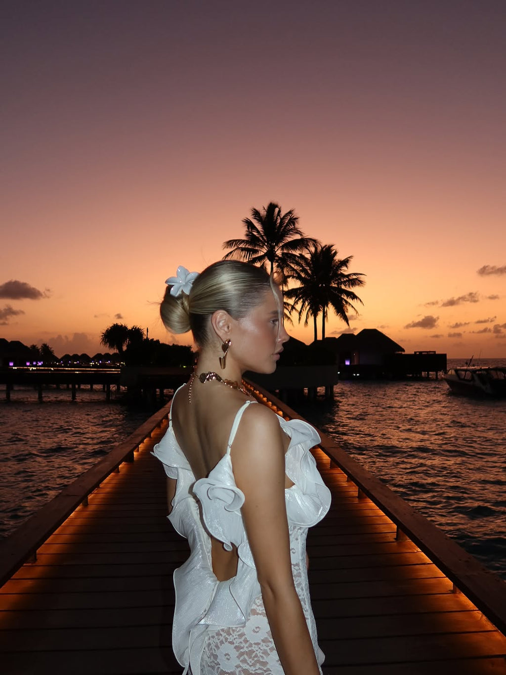 The Catherine Gown is an elegant maxi dress designed to highlight femininity with refined sophistication. Its plunging back neckline adds a subtle allure, complemented by delicate organza ruffles and adjustable straps that ensure both comfort and a tailored fit. Crafted individually, this gown celebrates your unique style while offering an exclusive, striking presence for any special occasion.