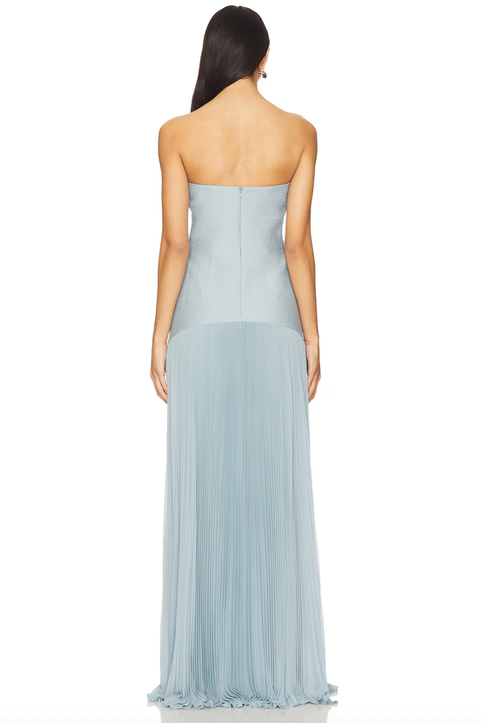The Sunniva Dress in Blue by Alexis features a sophisticated drop waist silhouette crafted from delicate pleated chiffon, offering elegant movement and texture. Fully lined for comfort and opacity, it secures with a hidden back zipper and hook-and-eye closure, ensuring a seamless fit. This dress requires dry cleaning to maintain its refined fabric quality and structure. Perfect for occasions demanding polished style and expert tailoring.