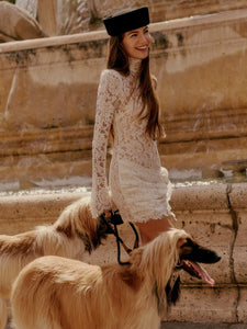bodita mini dress in white cotton lace Bodita Mini Dress in White Cotton Lace