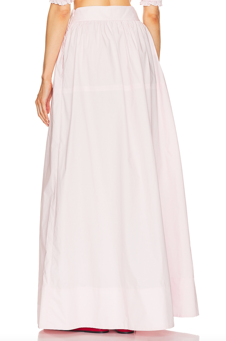 Crafted from 100% cotton lightweight poplin, this maxi skirt offers breathable comfort and a smooth drape. Designed with a hidden side zipper and side slip pockets, it combines practicality with a streamlined silhouette. The unlined construction enhances its light feel, making it ideal for warm weather wear. Note that this item is sold individually, allowing for versatile styling options. Machine washable for easy care, it delivers both function and refined simplicity.