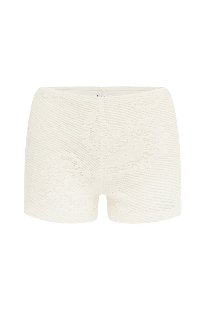 The Dom Shorts combine comfort and craftsmanship with a fully lined design and an elasticated waistband for a perfect fit. Featuring custom hand-drawn crochet lace throughout, these shorts offer a refined, artisanal touch that elevates your casual wardrobe with expert detailing and thoughtful construction.