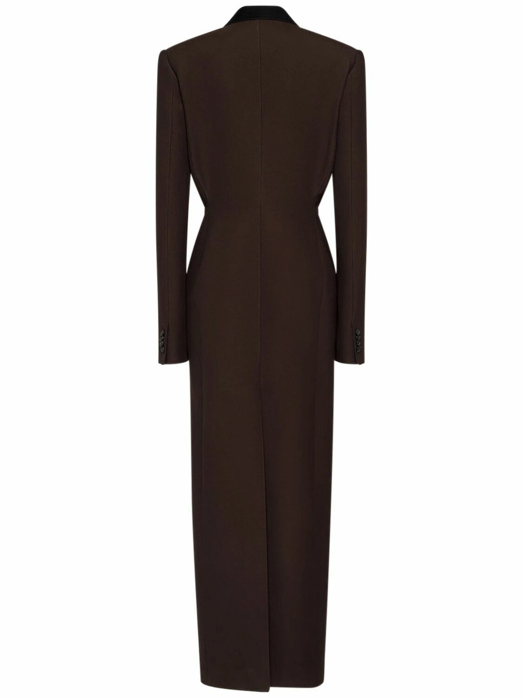 Elevate your outerwear collection with the Bellow Viscose Blend Long Coat by Khaite. Expertly crafted from a luxurious viscose blend, this coat features a clean front button closure and two practical front slit pockets for effortless functionality. Fully lined for comfort and durability, it offers a refined silhouette and timeless appeal, perfect for sophisticated layering in cooler seasons.